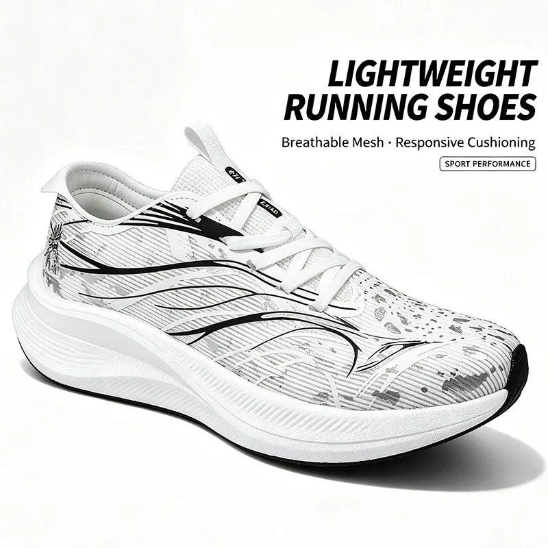 Breathable Mesh Athletic Running Sneakers Cushion Support Sport Shoes Non-Slip Lightweight Trainers for Men Women Workout Travel