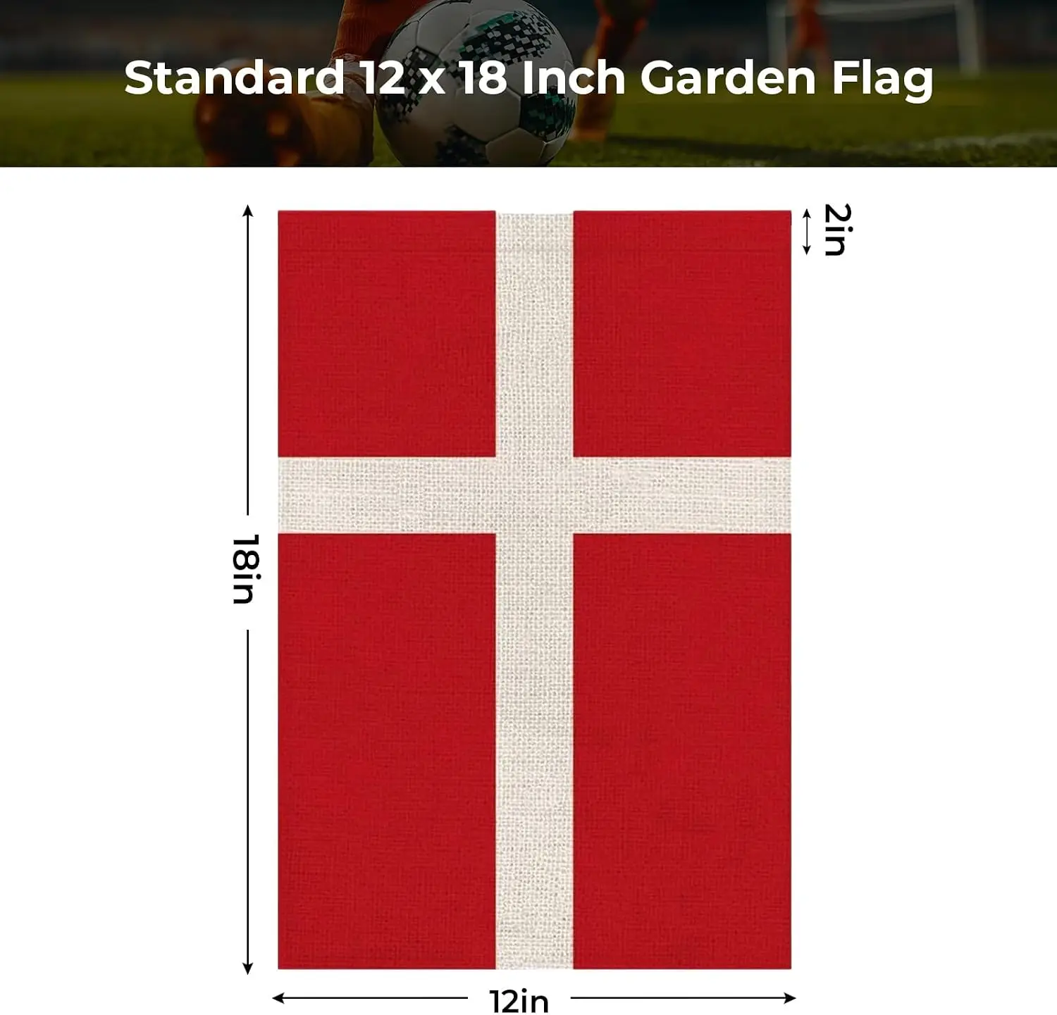 ZDSSM Denmark Garden Flag 12x18 Inch, Danish Yard Flag Outdoor Decor | Double Sided Print, Lightweight Polyester, Fade Resis cci