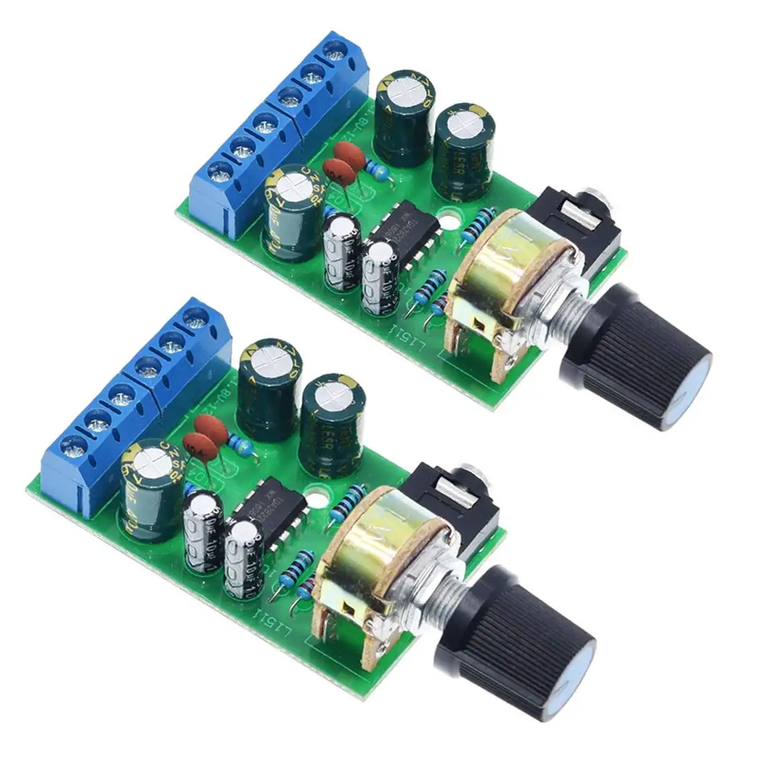 2PCS TDA2822M Stereo Amplifier Modules – Dual-Channel 1.8-12V DC Audio Amp Boards for Arduino & DIY Electronics