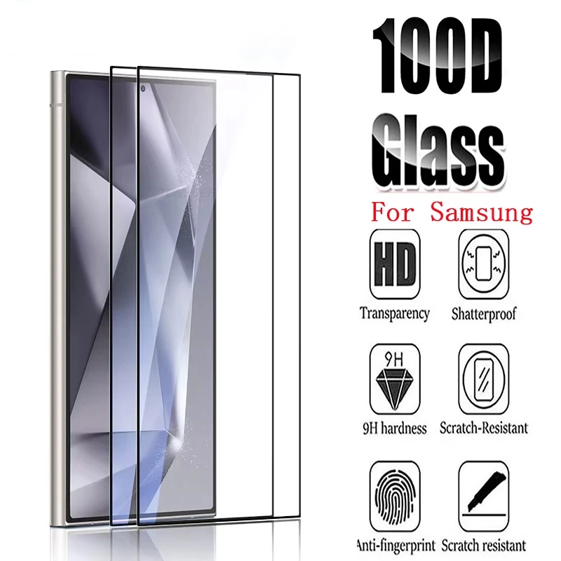 

HD Tempered Glass For Samsung S25 S24 Ultra S23 S22 S21 S20 FE Plus A35 A06 A07 A17 A16 A15 A55 A54 A56 A36 5g Screen Protector