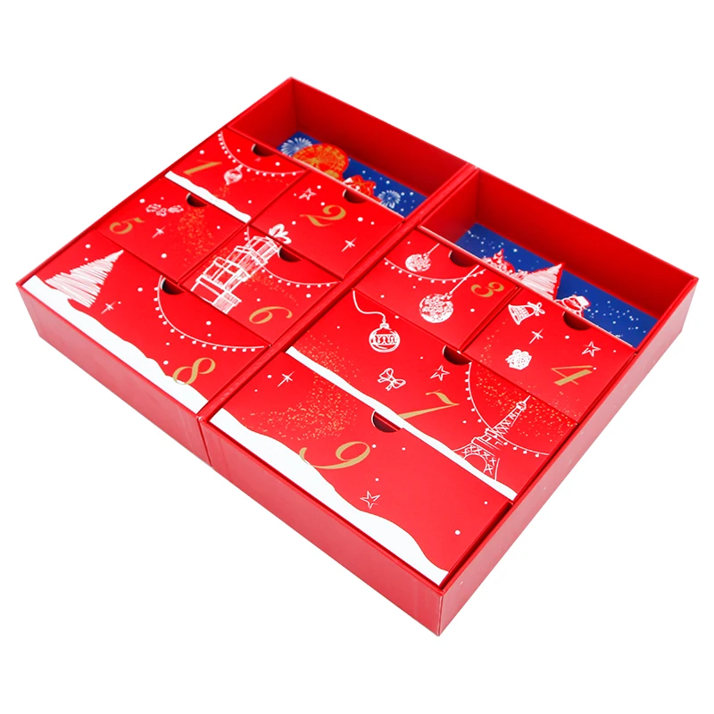 Customized queryCustomized Luxury Christmas All Saints' Day Cosmetic Cardboard Gift Box Sponge Liner for Advent Calendar Present