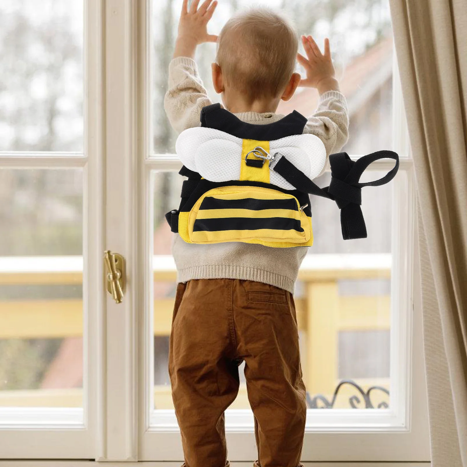 สายรัดเด็กแบบเป้สะพายหลัง ป้องกันการพลัดหลง สำหรับเด็กเล็ก สายจูงเด็กเพื่อความปลอดภัยในการเดิน สายจูงเด็กสำหรับกิจกรรมกลางแจ้ง ปรับระดับได้