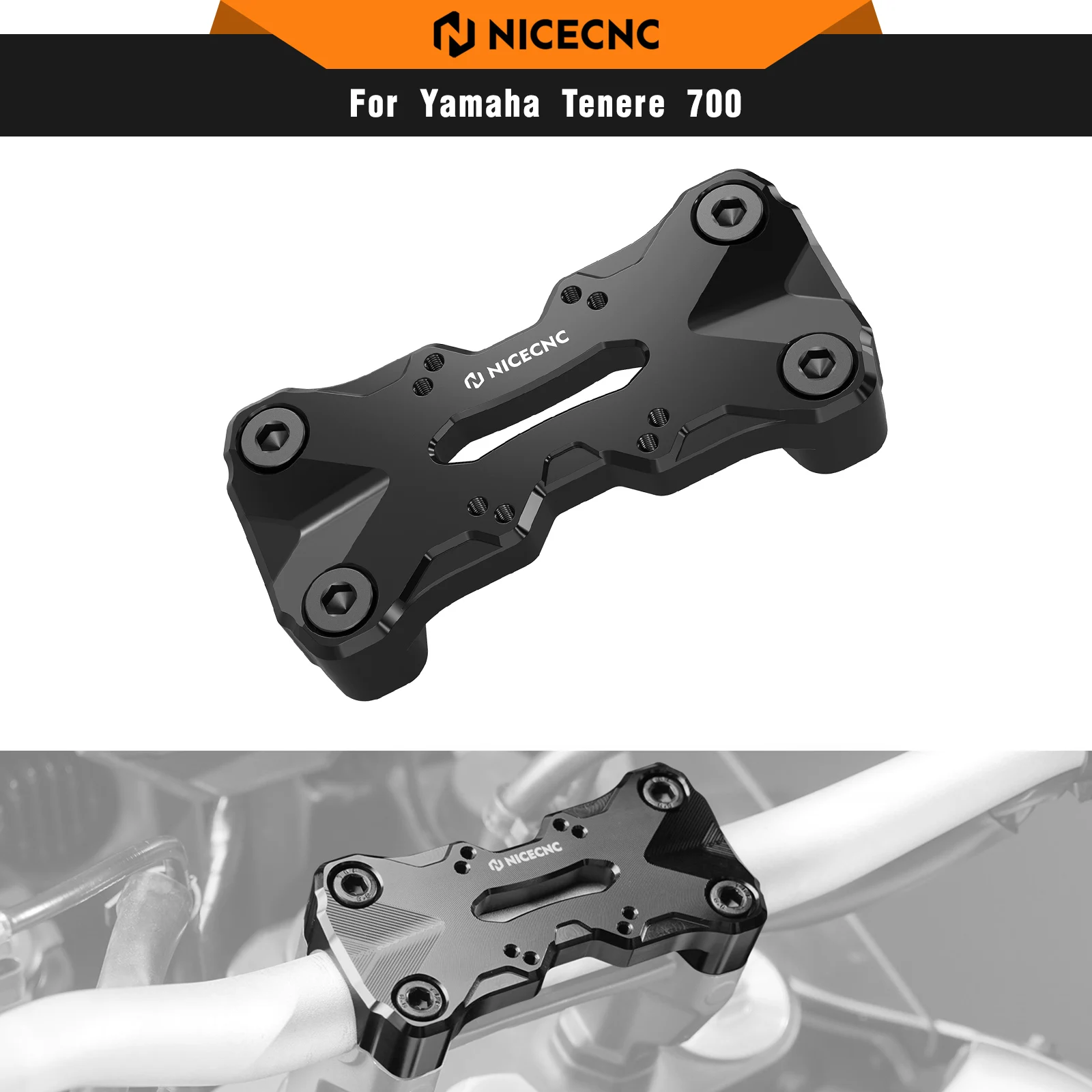 

For Yamaha Tenere 700 XTZ 700 2019-2024 Handlebar Top Clamp With AMPS Pattern Tenere700 Rally Edition 2020-2024 World Raid 2022
