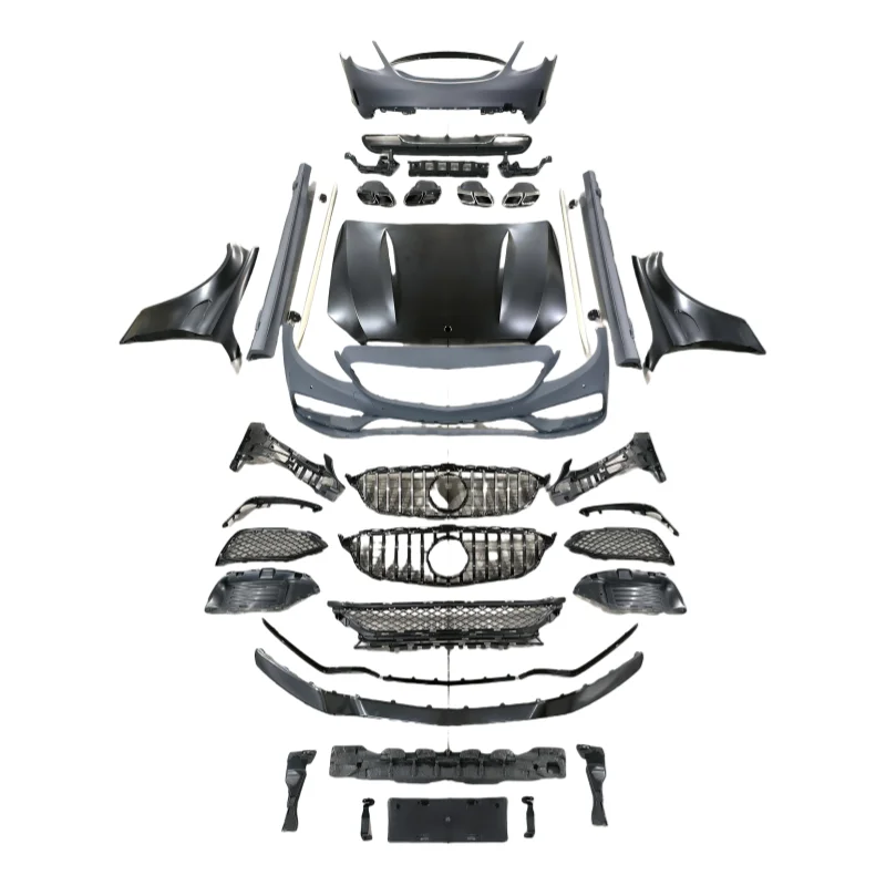 High Quality Bumper Body Kit for Mercedes-Benz C-Class W205 Facelift For AMG C63 Screw-On Easy Installation Tow Hook