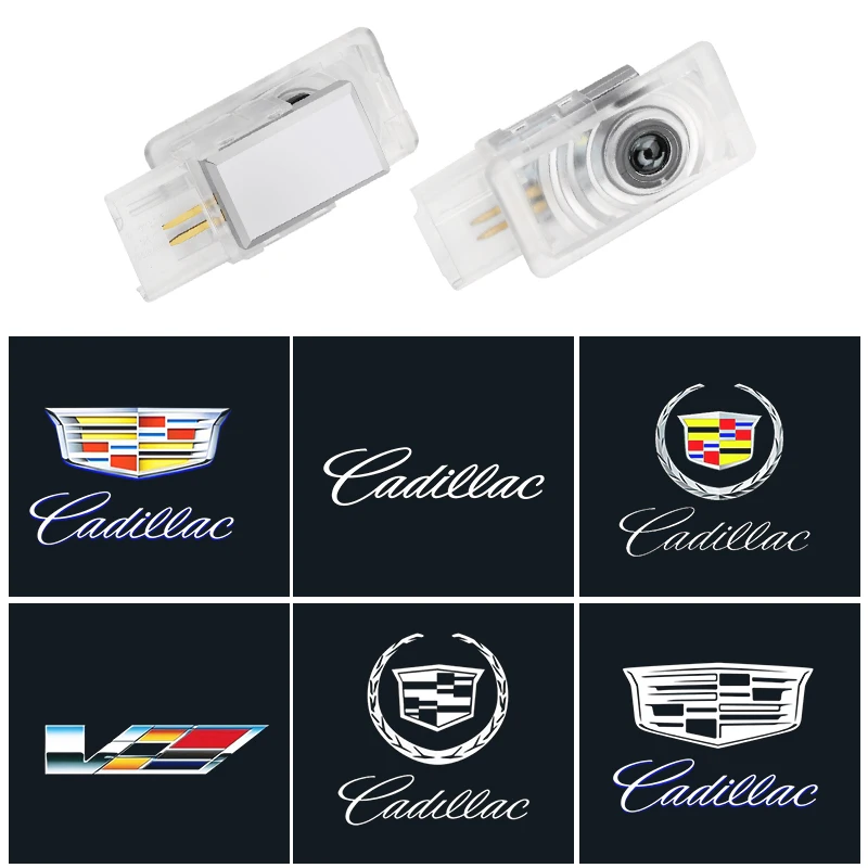 2 Peças Luz de Boas-Vindas LED para Porta de Carro com Projetor de Logotipo a Laser para Cadillac CT5 CT6 XT4 XT5 XT6 ATS SRX XTS CTS acessórios