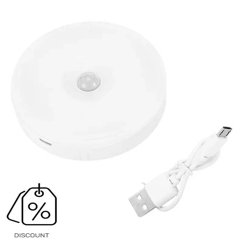 ABBN-PIR датчик движения светодиодный ночник USB перезаряжаемый ночник с регулируемой яркостью для освещения шкафа беспроводной светильник для шкафа