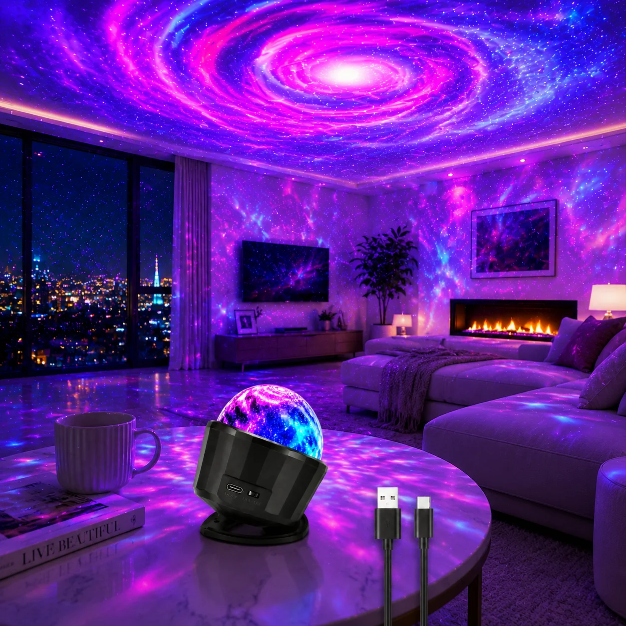 

Galaxy Projector Night Light, Star Projector for Bedroom, Led Nebula Projector with Colorful Galaxy Lights, Ambient Room Decor