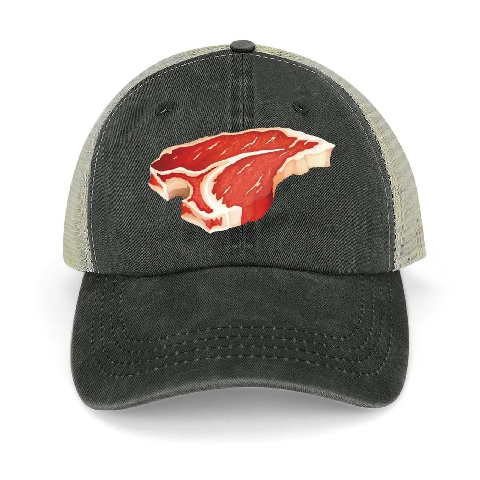 

Бейсбольная кепка Raw T-Bone Beef Steak на заказ, мужская шляпа в стиле аниме, шляпа большого размера, шапки для девочек, мужские