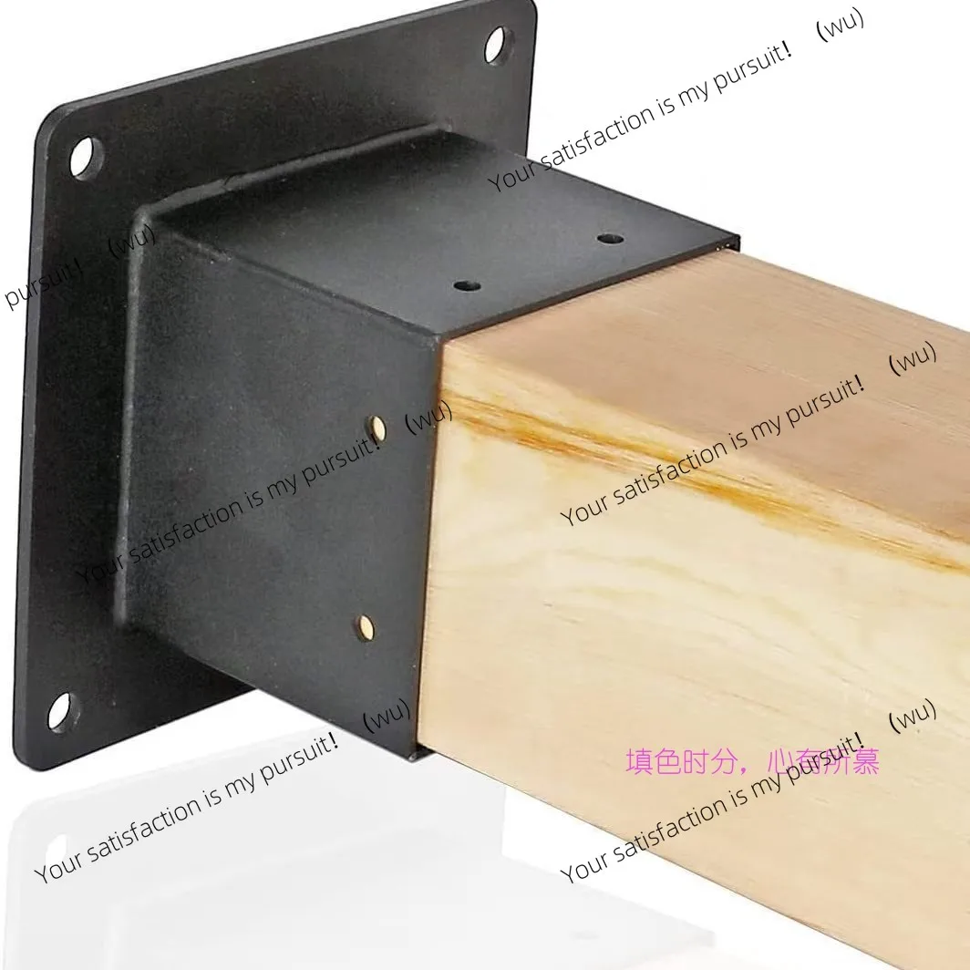 For Pergola Deck Railing Firewood Rac Matte Black Heavy Duty Pergola Post Anchor Wooden Post Support Bracket