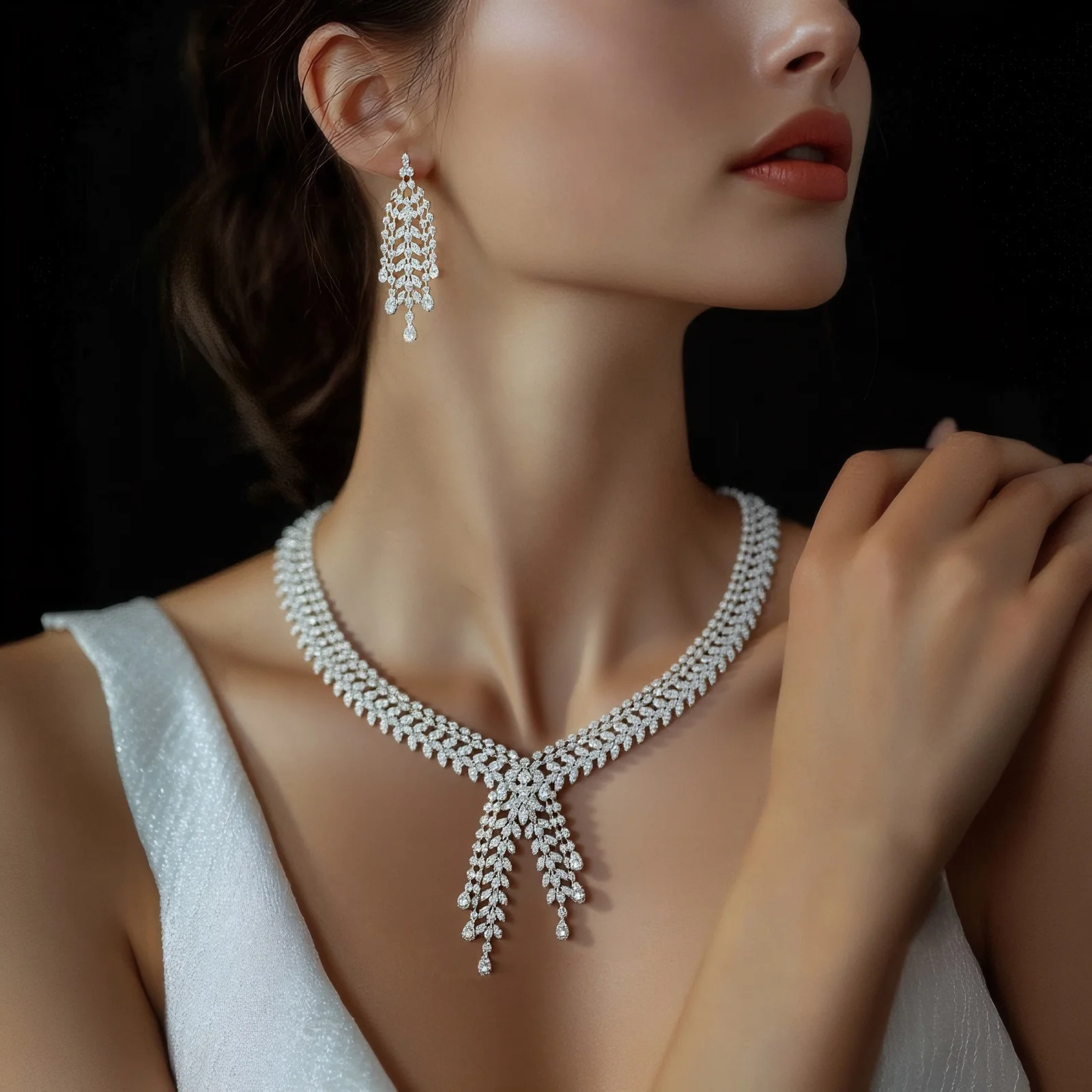 Colorido resistente deslumbrante conjunto de traje feminino colar brincos anéis jóias de noiva festa casamento saudita presente do feriado M-578