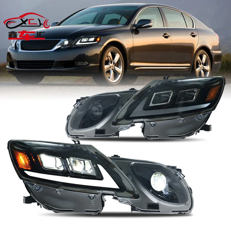 

XCH For 2004-2012 Lexus GS350 Headlight assembly Upgrade to new LED turn signal daytime running lights with projector headlights