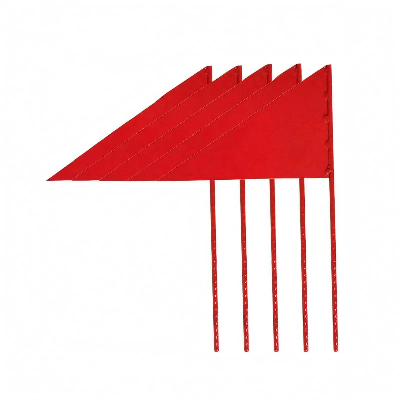 5 Pieces Triangular Flag Burgundy Pennant Flag Lightweight