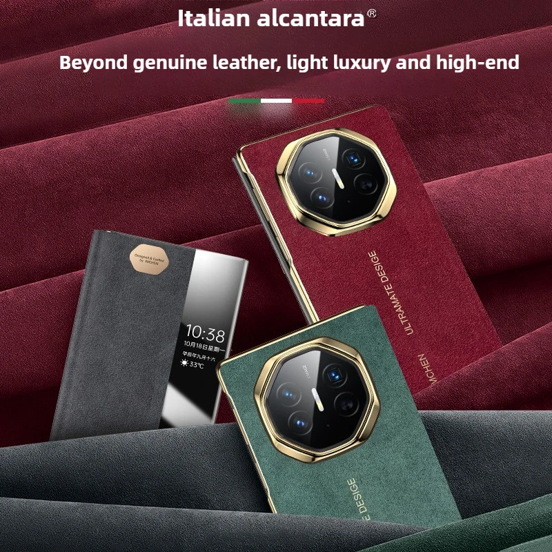 

For Huawei Mate XTs Case Alcantara suede Phone case folding screen suede business all-inclusive Smart Case for Huawei Mate XT