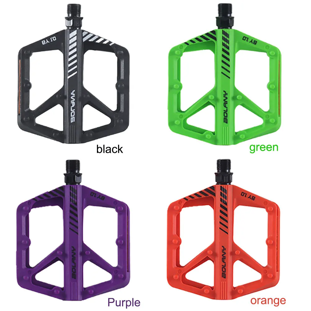 ナイロン自転車ペダル DU 密封ベアリングサイクリングベアリングペダルリフレクター付き安全警告ペダル MTB バイクアクセサリー