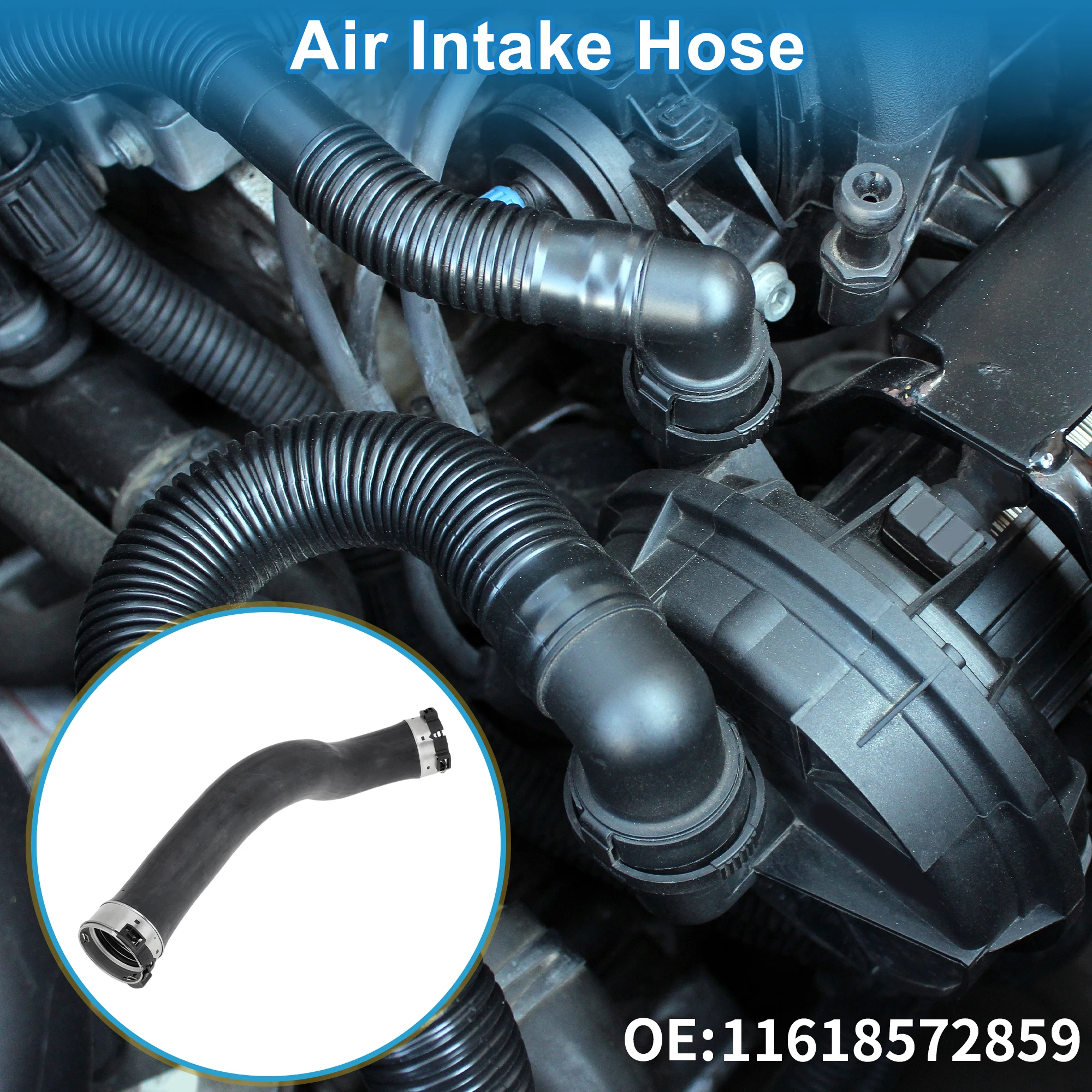 

X шланг воздухозаборника двигателя Autohaux для BMW 7 серии G11 G12 725d 2016-2019, номер 11618572859