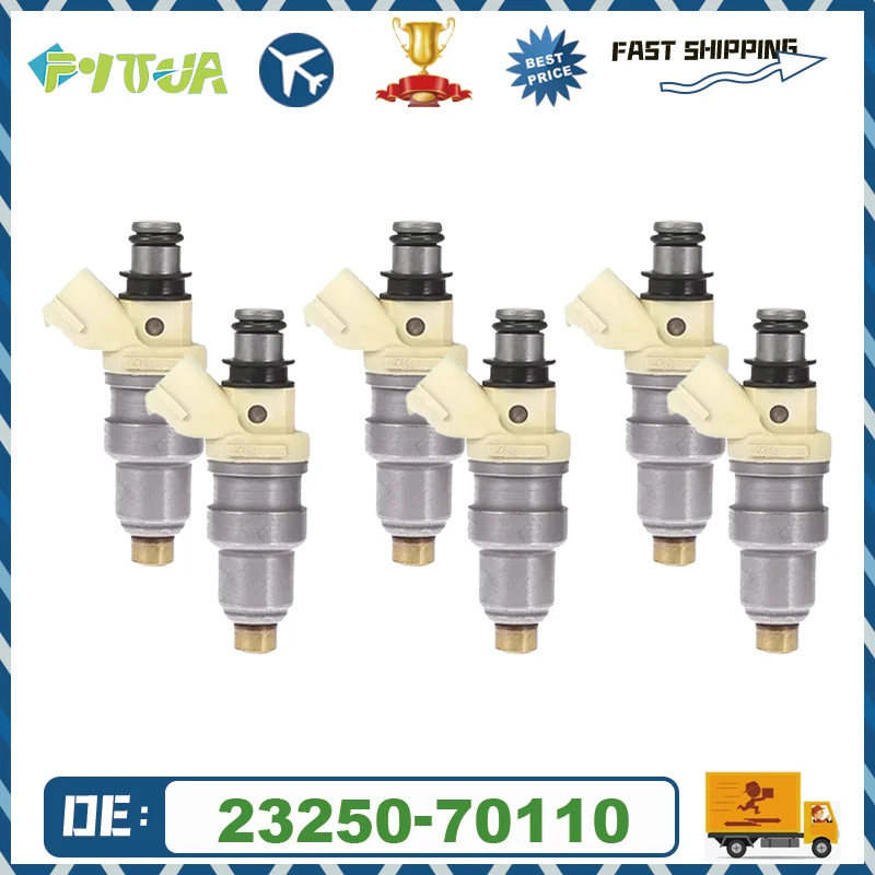 

6pcs Fuel injector 23250-70110 23209-70110 For TOYOTA CROWN MARK2 CHASER CRESTA 1GFE High Quality Brand New 2325070110