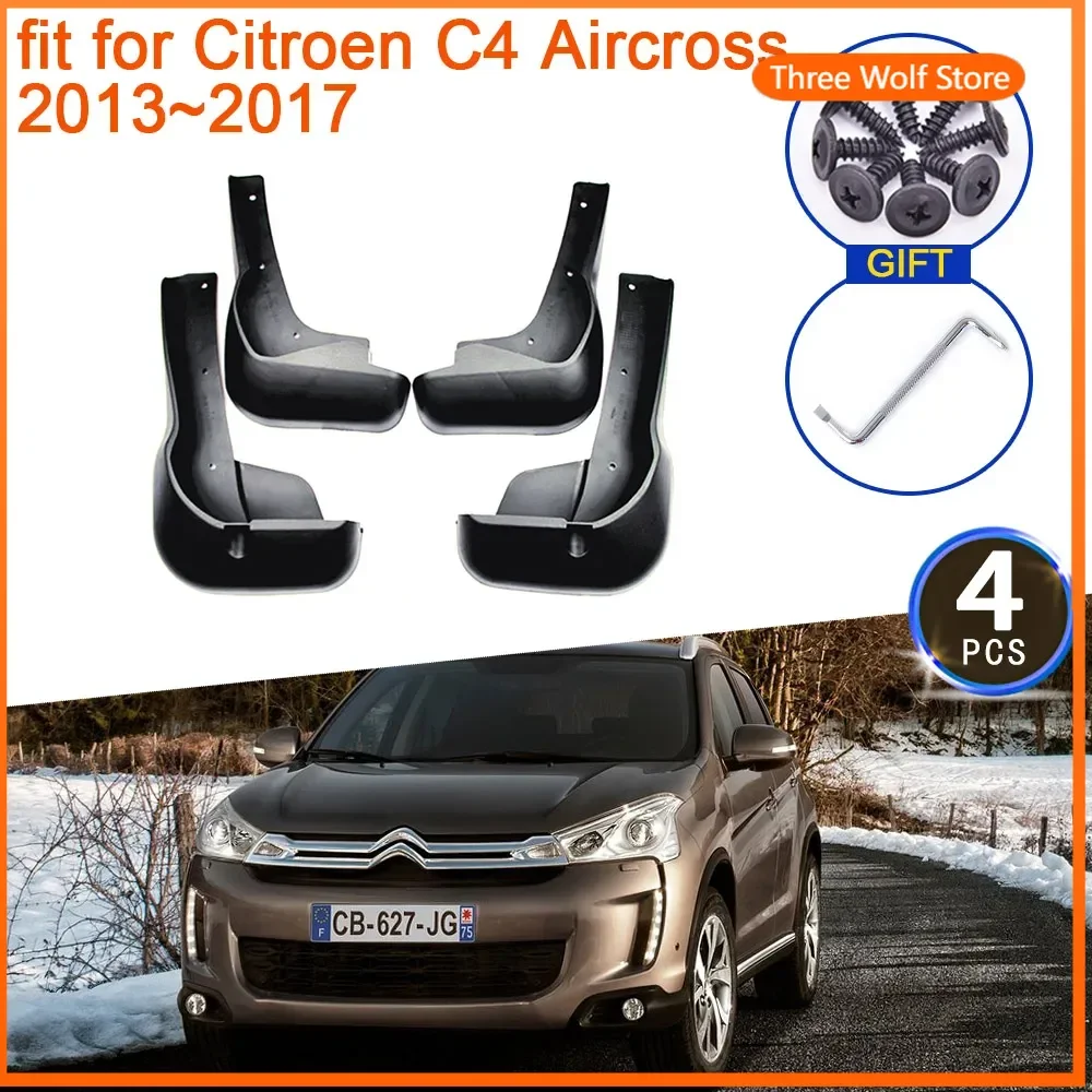 

Для Citroen C4 Aircross 2013 2014 2015 2016 2017, брызговики, брызговики, передние и задние колеса, аксессуары для стайлинга автомобилей