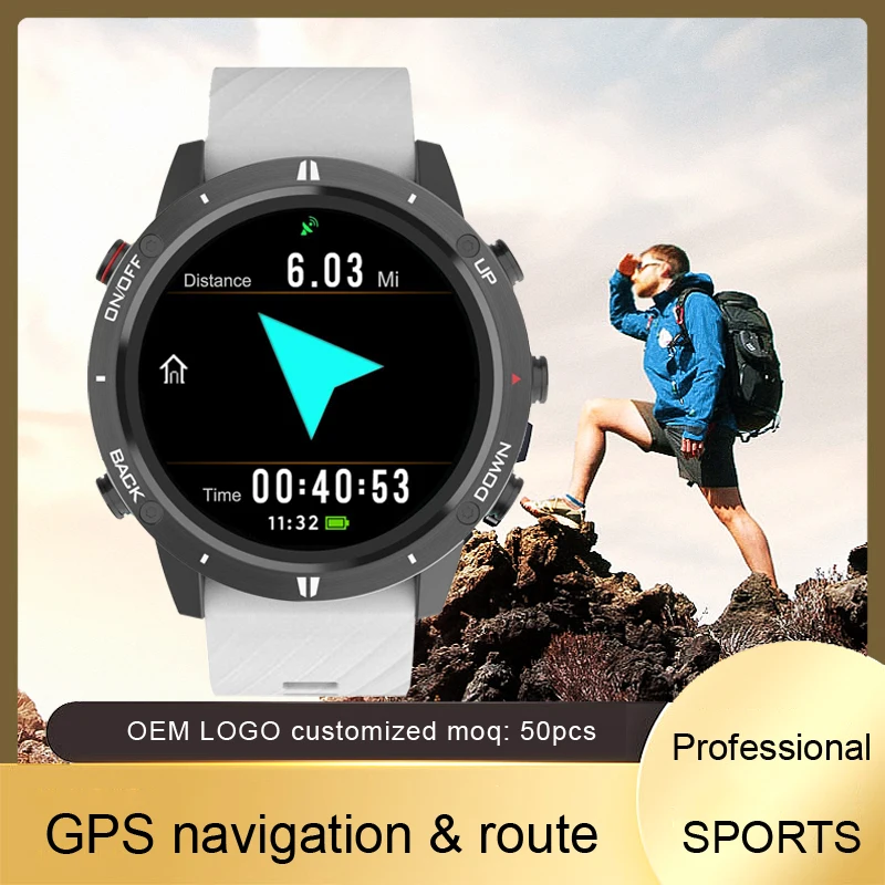 GPS Sport Watches Tracker Touch Screen Bluetooth Outdoor Running Cycling Diving Fishing Triathlon Heart Rate Waterproof Compass