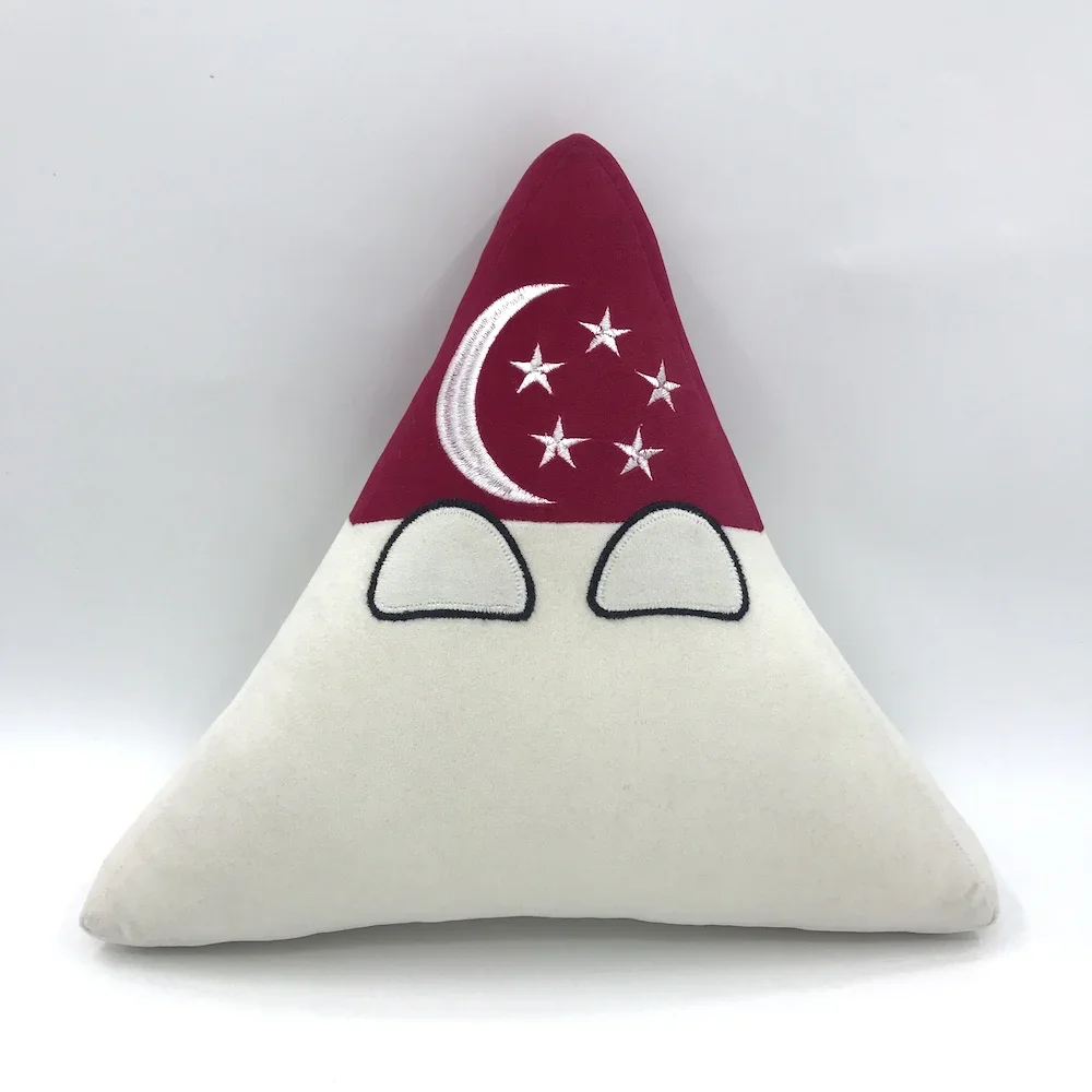 

Singaporeball SGPball Polandball Plush Doll Republic of Singapore Countryball SGP Country Ball Stuffed Pillow Cosplay Toy Gift