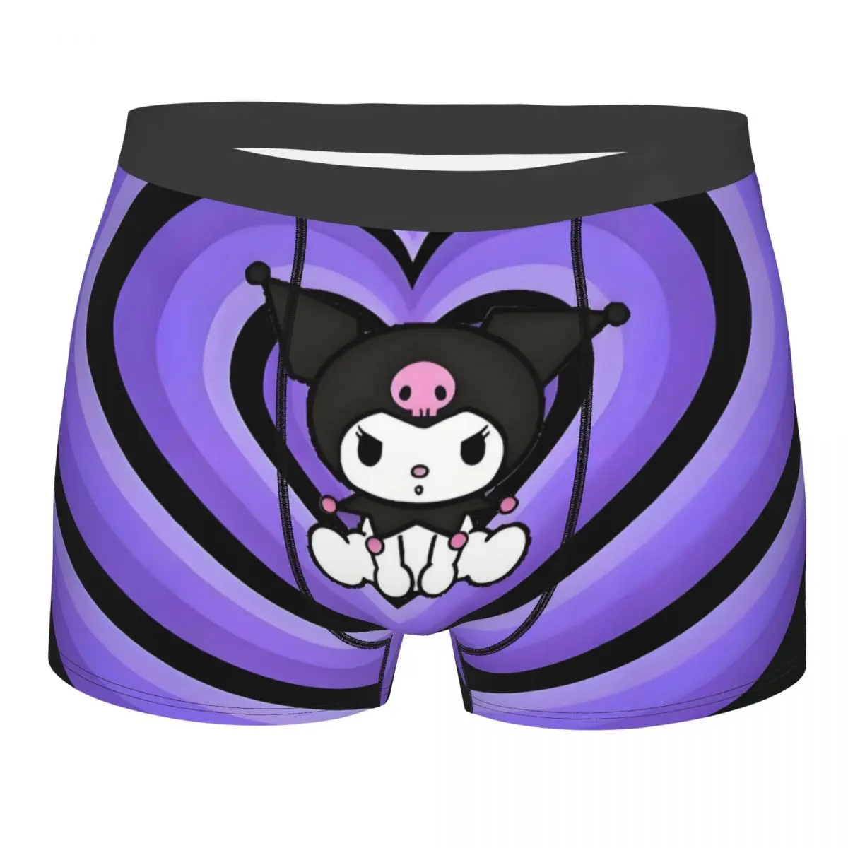 

Мужское забавное нижнее белье Sanrio с героями мультфильмов Kuromi на заказ, милые трусы-боксеры с черепом, дышащие шорты, трусы, трусы