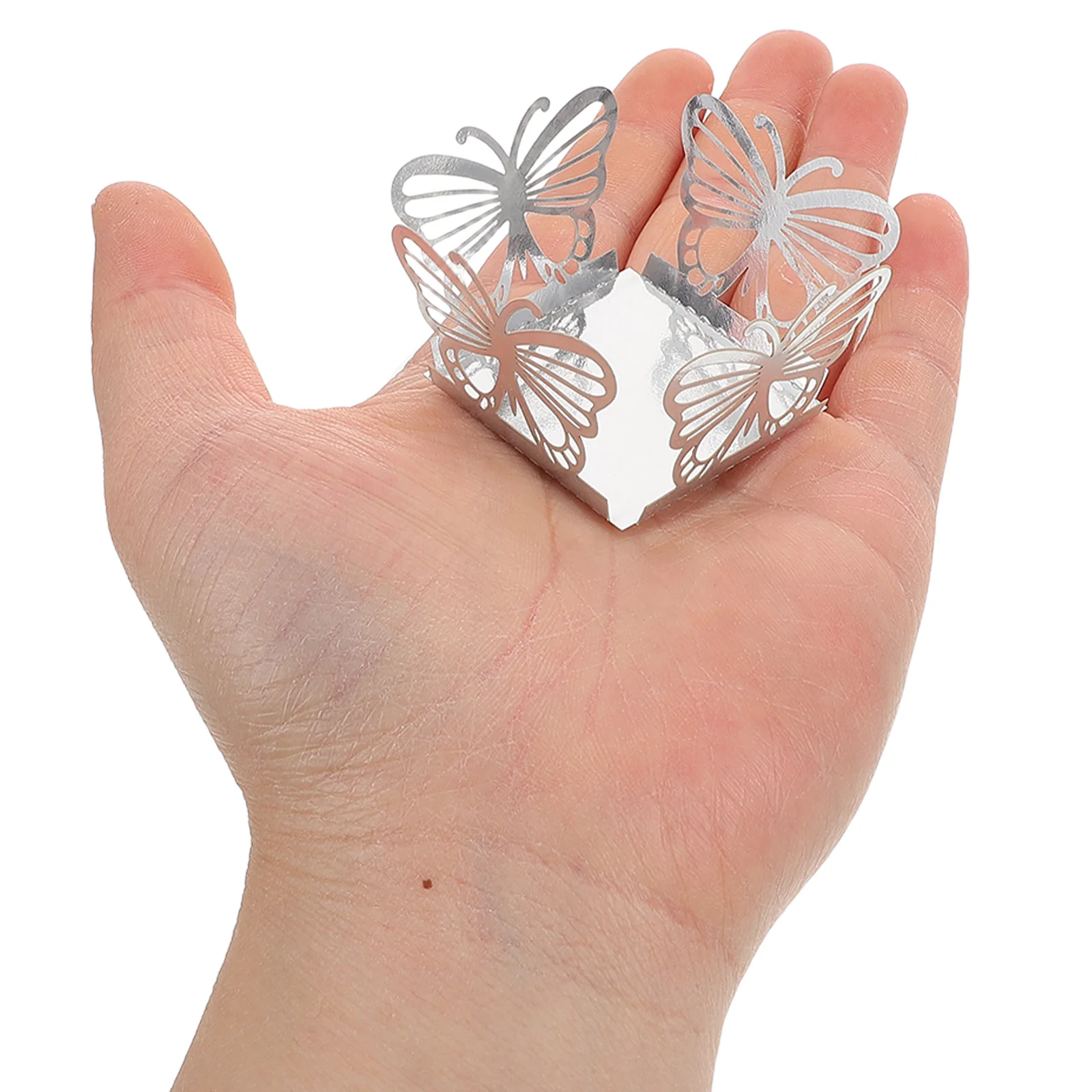 

50Pcs Romantic Butterfly Accent Truffle Liners Candy Box Chocolate Packaging for Special Occasions Gifts Sweets Desserts