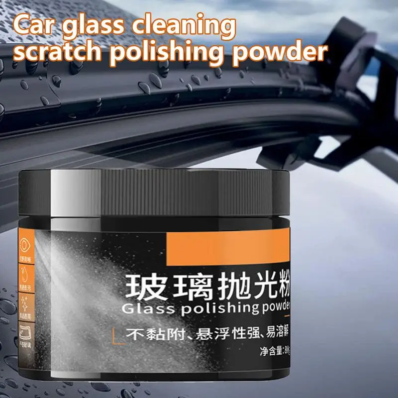 Car Glass Polishing Kit Polishing Powder 80g Safe Glass Polishing Kit Powerful Gentle Glass Scratch Remover For All Glass