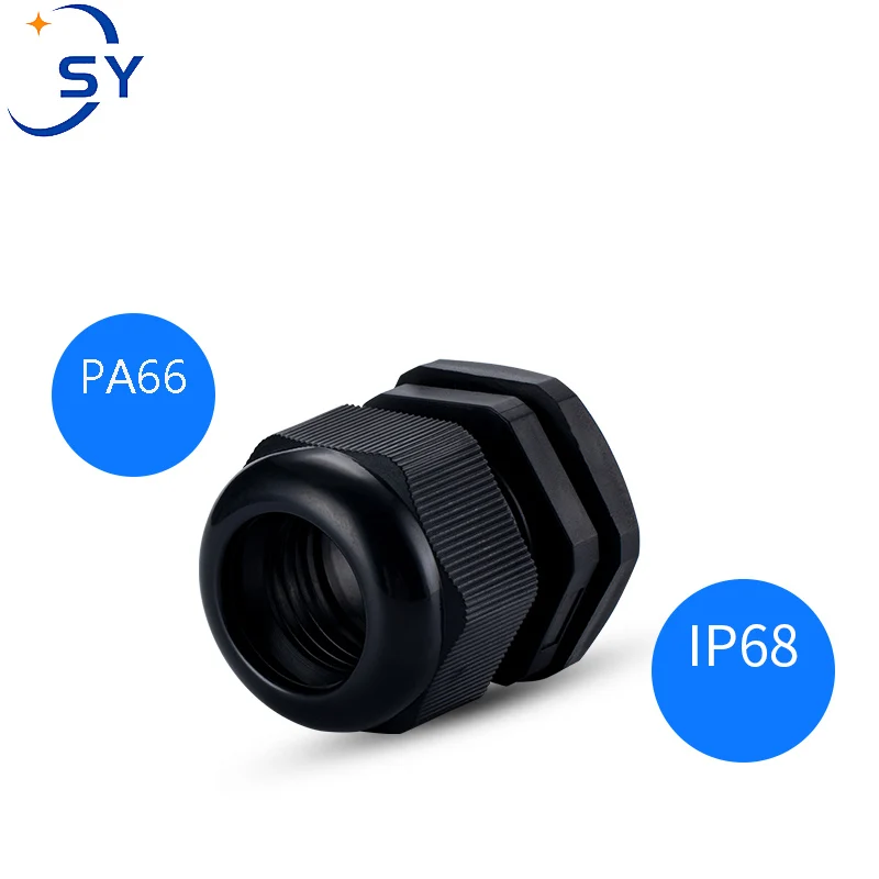 5PCS Waterproof Cable Glands Black White PA66 Nylon Sealing Glands M8 M10 M12 M16 M20 M25 M32M36 IP68 Cable Fixing Link