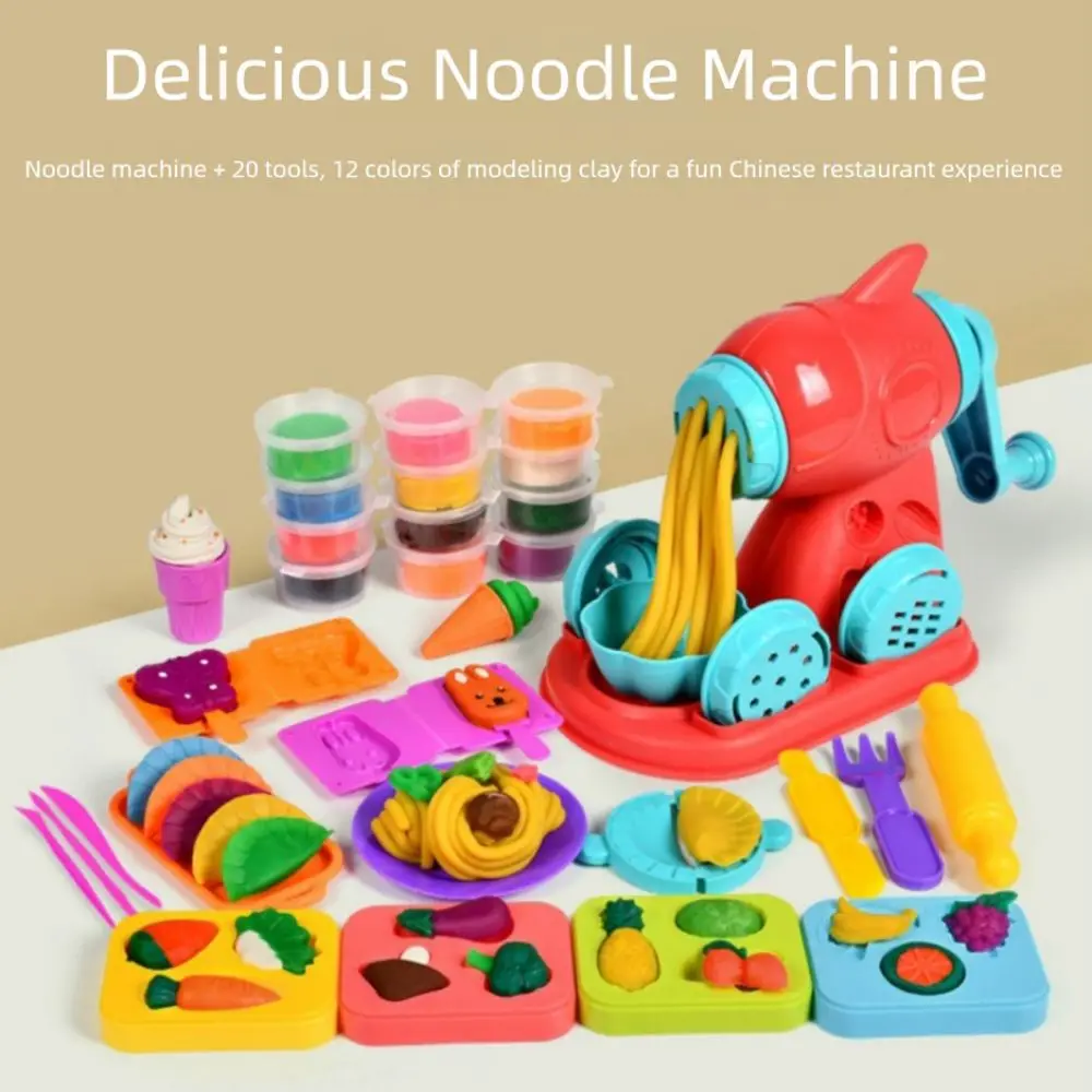 Juego de moldes de arcilla Multicolor, máquina de fideos de plástico, simulación de cocina, máquina de helado, máquina de hamburguesas, Kits de moldes de arcilla de goma