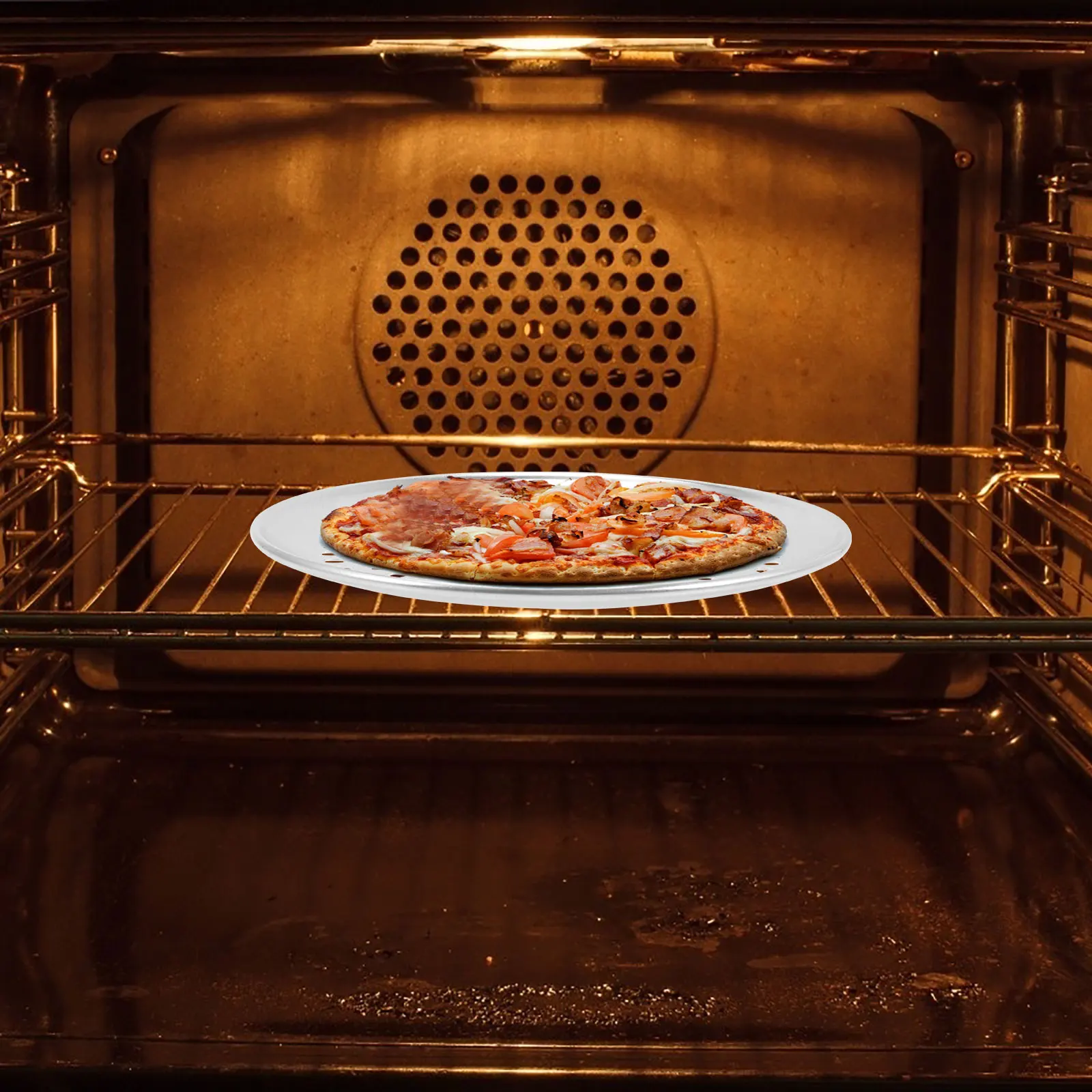 

Pizza Baking Holes Pizza Pan 9Inch 9 Inch Stainless Steel Non Stick Oven Tool for Homemade Pastry Cake S wiches Steak