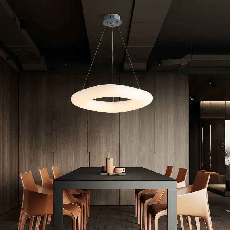 Modern PE Donuts Led Pendant Lamp Chandelier Suspension Hanging Light for Living Dining Room Bedroom