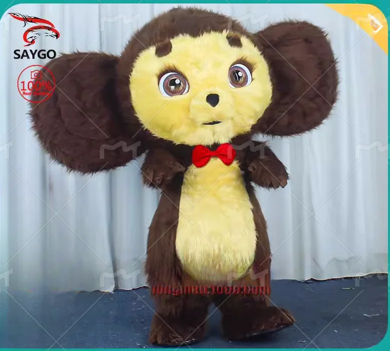 200cm Inflated Чебурашка Крокодил Гена 2m Lovely Inflatable Cheburashka Mascot Walking Cosplay Cute Big Ears Monkey Costume