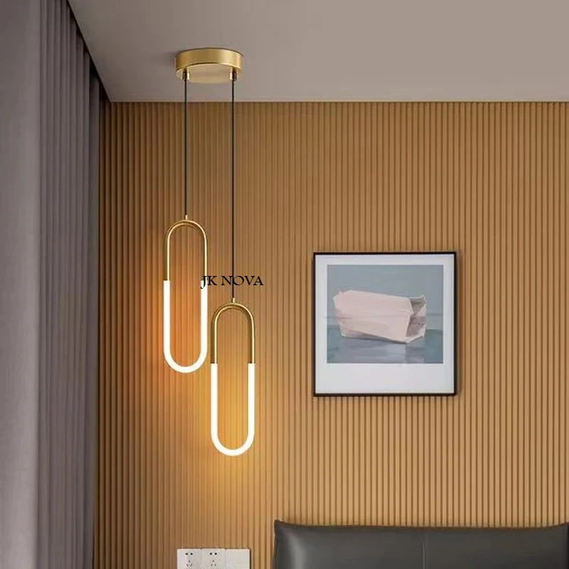 Lampada a sospensione da comodino minimalista Soggiorno moderno e minimalista Nordic Creative Bar Bancone Camera da letto Piccola lampada a sospensione