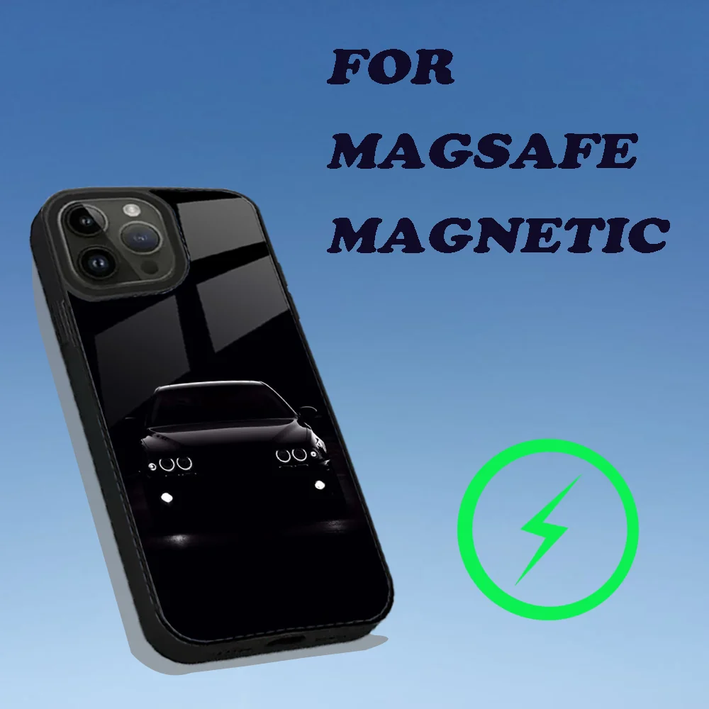 Phone Case For iPhone 16,15,14,13,12,11,Plus,Pro,Max Mini Magsafe Sport car A-Audis R-S Magnetic Wireless Charging