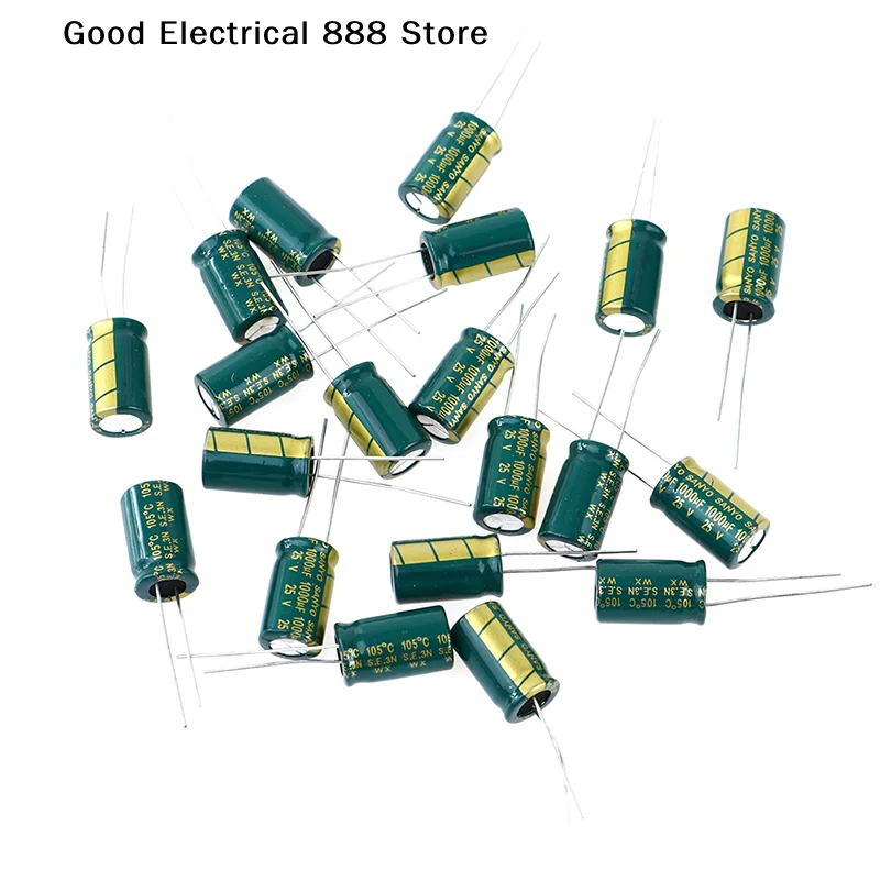 【G】20Pcs 25V 1000UF 10MMX16MM New Aluminum Electrolytic Capacitors