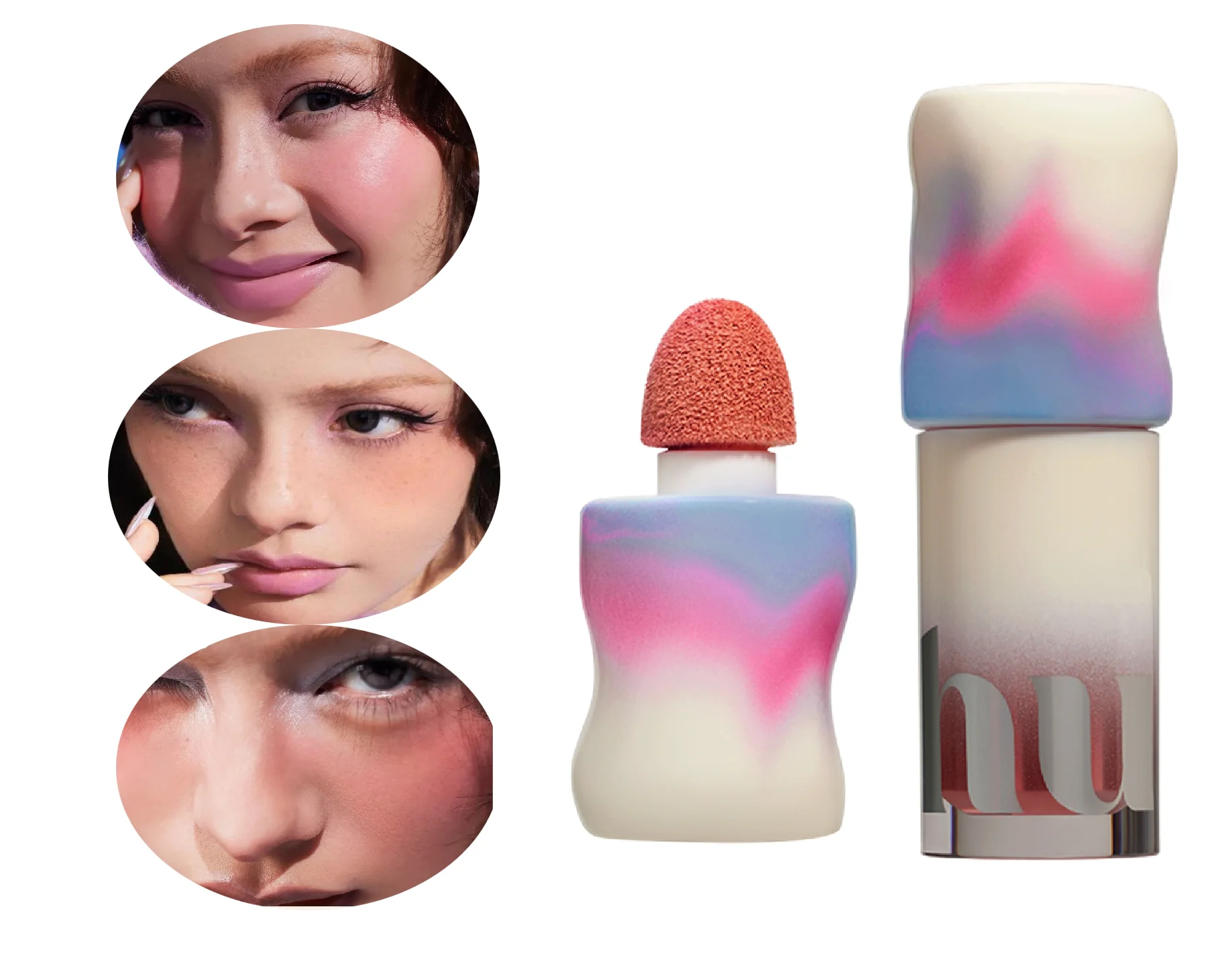 Uhue マット液体頬紅 スポンジブラシ付き ナチュラル ロングラスティング チークティント メイクアップ 女の子用 美容化粧品