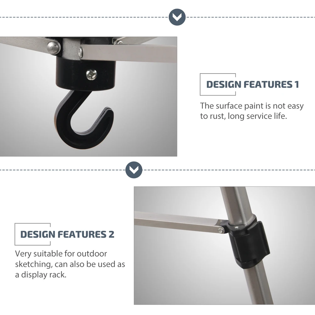 

Aluminum Alloy Adjustable Tripod Painting Rack Easel Foldable Display Stand For Art Sketching Outdoor Advertising Classroom