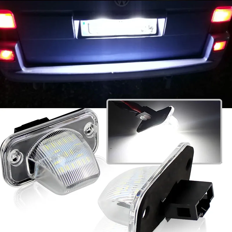 

2PCS LED License Plate Lights For Vw T4 90~03, Transporter Syncro 1993~2004, Candy 04~, Jetta/Syncro 05~ Auto Number Lamp 12V