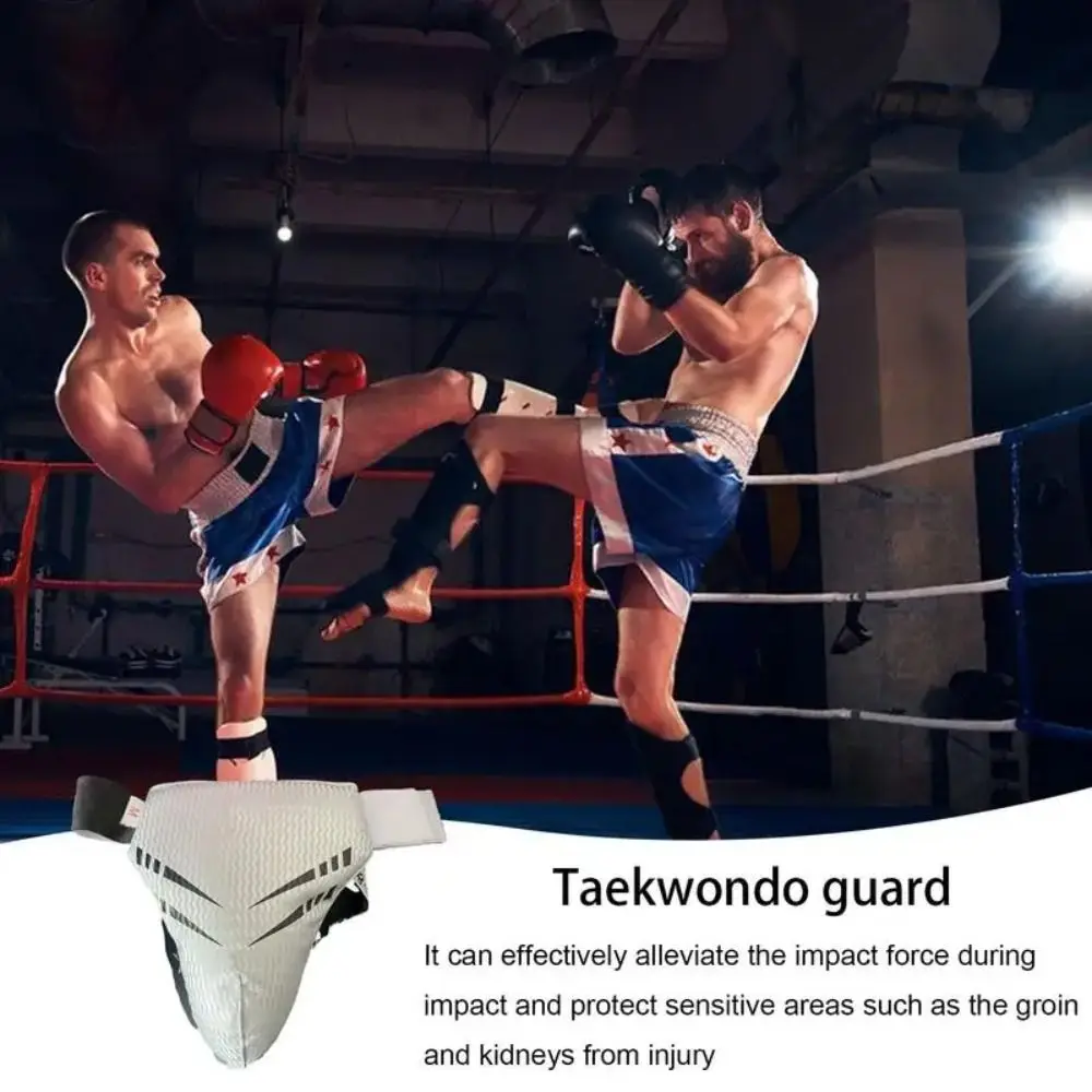 Practical PU Leather Groin Cup Polyester Cloth Thickening Crotch Protector Groin Guard