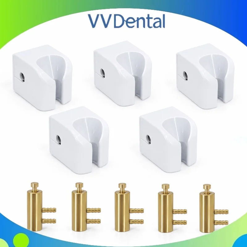 VV Dental Practical Dental Supplies Pack 5Pcs Handpiece Holder Boxes with Hanger 5Pc Chair Component for Clinic
