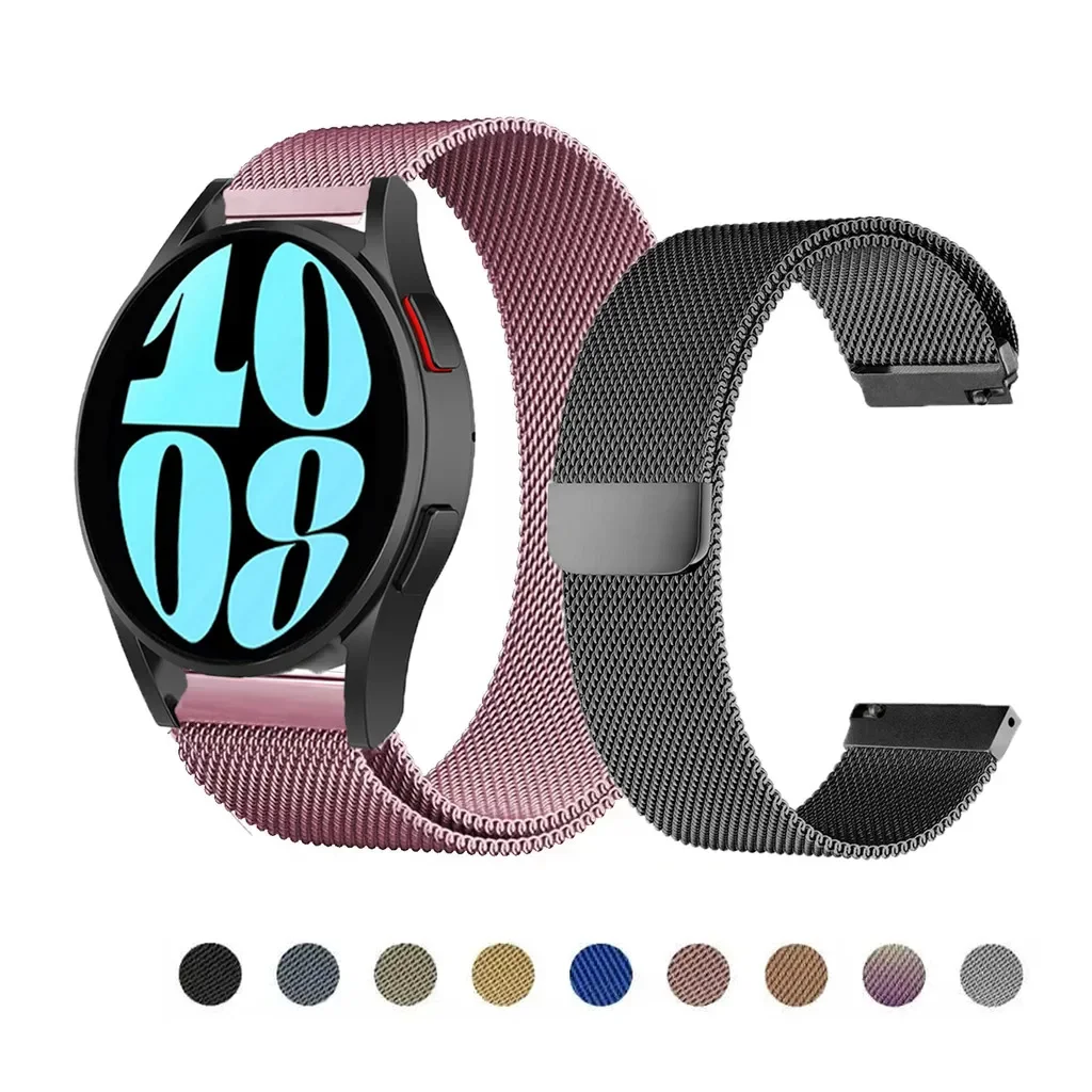 

Миланский ремешок для Samsung Galaxy Watch FE 7 6 5 4/Active 2 Pro classic 42 46 40 44 43 47 мм ремешок для умных часов из нержавеющей стали
