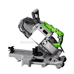 Mini Portable Band Handheld Desktop Band Saw Steel Band Sawing Machine Base Metal Woodworking Machinery Sawing Machine