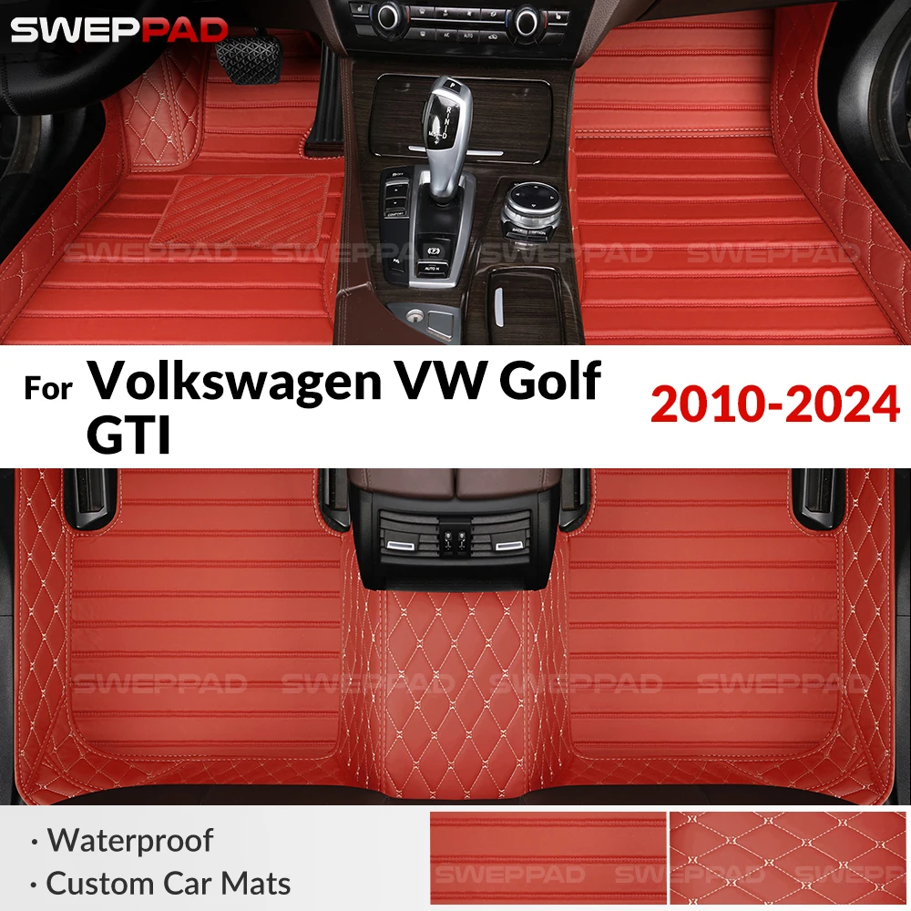 

Для Volkswagen VW Golf GTI 2010-2024 23 22 21 автомобильный напольный коврик, всепогодные кожаные защитные напольные вкладыши, автомобильный коврик на заказ