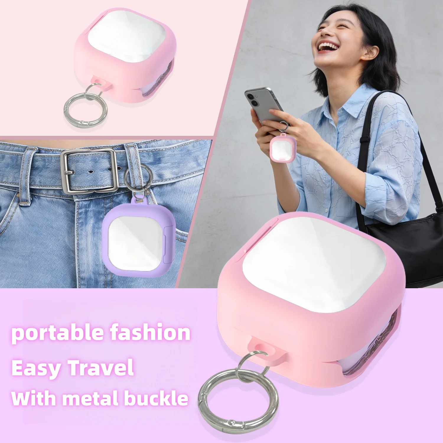 Design de trava de suporte para Samsung Galaxy Buds 4 Pro (2026) Capas com proteção contra quedas e absorção de impacto para Buzz 4 Funda