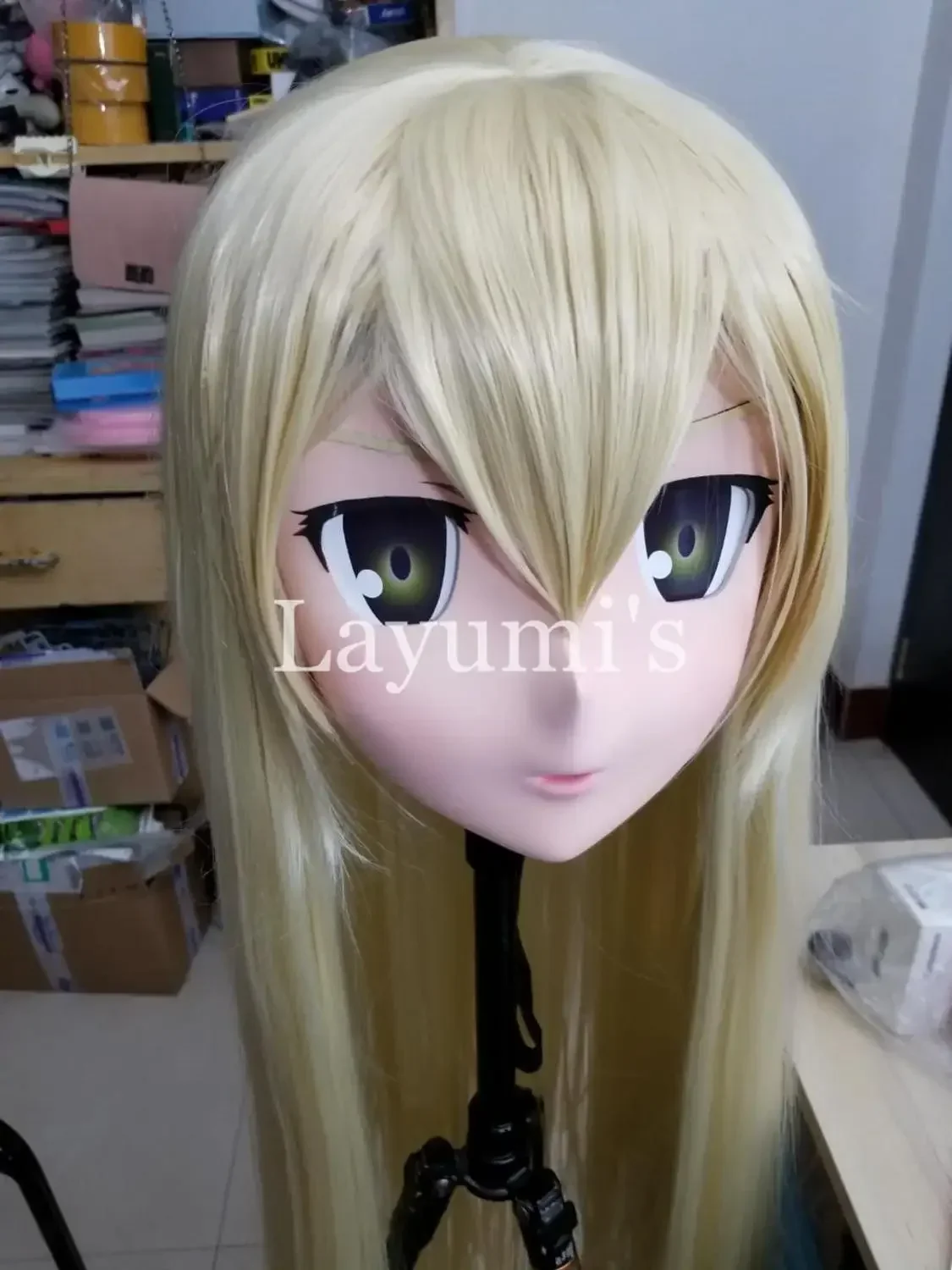 (JW-Mask07) Handmade Full Head Silicone Mask Masquerade Comics Crossdresser Doll Japan Cartoon Anime Girl Cosplay Kigurumi Masks