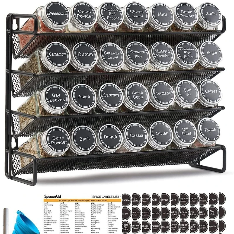 Kitchen four-layer assembly rack countertop household seasoning rack