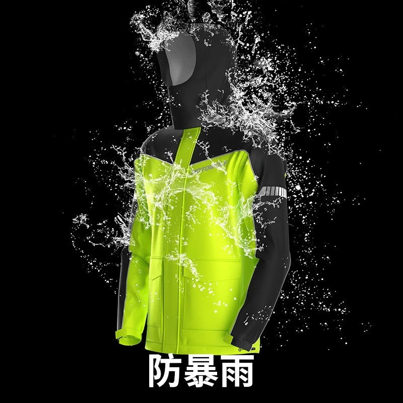 Motorcycle raincoat lightweight and portable waterproof upgraded split raincoat, hidden shoe cover cycling raincoat rainproof