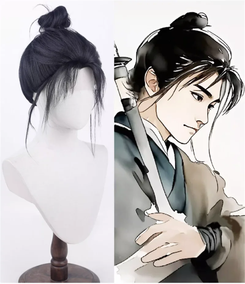 

Joker Already Styled Cosplay Wig Black Short Cos Wigs Cos Props Set for Kids Gift Heat Resistant Synthetic Hair Wigs + Wig Cap