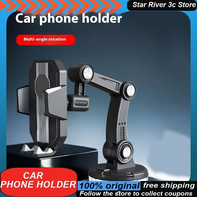 Car Mobile Phone Holder Multi Functional Car Navigation Bracket Suction Cup Windshield For Central Control Car Phone Accessories