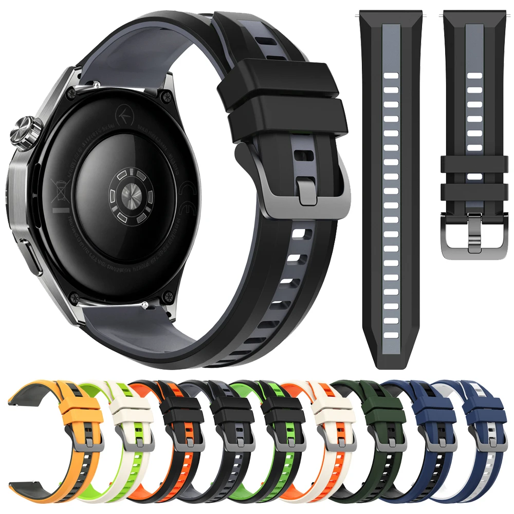 Bracelet en Silicone de 22mm pour Huami AMAZFIT Balance 2/BIP 6 5 bandes UNITY AMAZFIT GTR 4/2e/3 Pro/47mm guépard (rond) bracelet de montre de sport