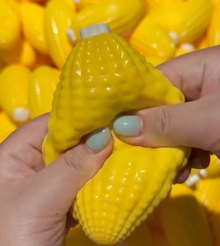 Crunchy Squishy Corn Stress Ball Squeeze Toy Anxiety Relief Fidget Sensory ASMR Toy Soft Hand Play Toy for Kids Adults image 5